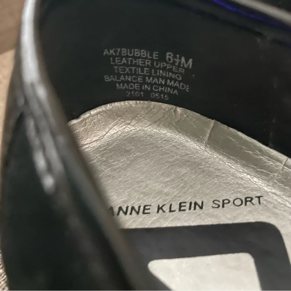 Anne Klein Sport Quilted Black Suede Flats
